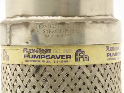 Flex-Hose Pump Saver 4"x 16" Stainless Braided Flex Connector 4"NPT x 4" Socket