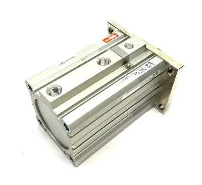 USED SMC COMPACT CYLINDER W/ LOCK, FLANGE MOUNT
