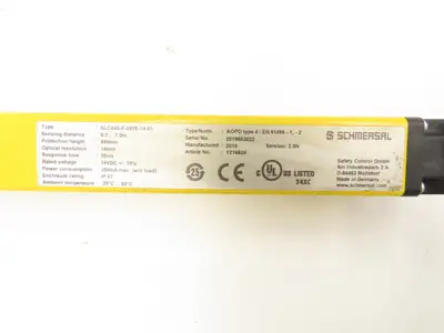 Schmersal SLC440-ER-0890-14-01 Safety Light Curtain Transmitter & Receiver Set