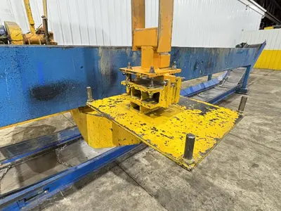 15 HP L&M EQUIPMENT MODEL #HMPC-7-24 CROSS CUT BUNDLE TRAVELING ARCH WOOD BUNDLE SAW WITH CONVEYOR: STOCK #22922