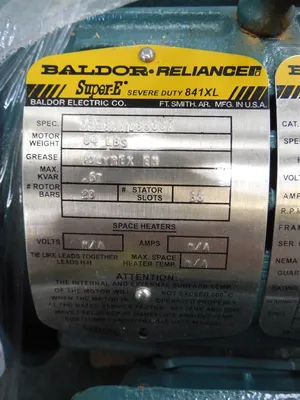Baldor ECP83587T-4 Super-E 841XL Industrial Motor 2 HP 460V 1755 RPM New