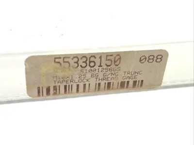 S1001256GS, 55336150 | GF Gage S1001256GS Truncated Taperlock Thread Gage M10x1.25-6g SET Go/Nogo PD - Used