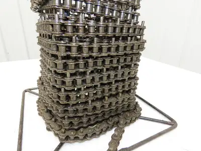 Peer 50R X100FT SP D-1 E2PIN Roller Chain #50 Riveted 25' Reel D-1 Attachment