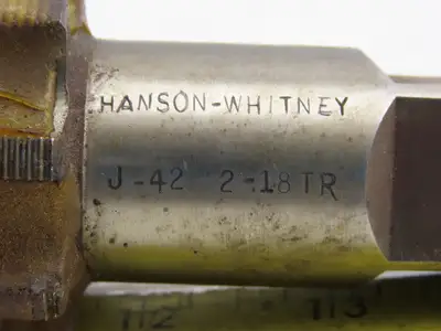 Hanson Whitney 2-18TR 2"-18 8 Flute Plug Tap 59/64" Square Shank