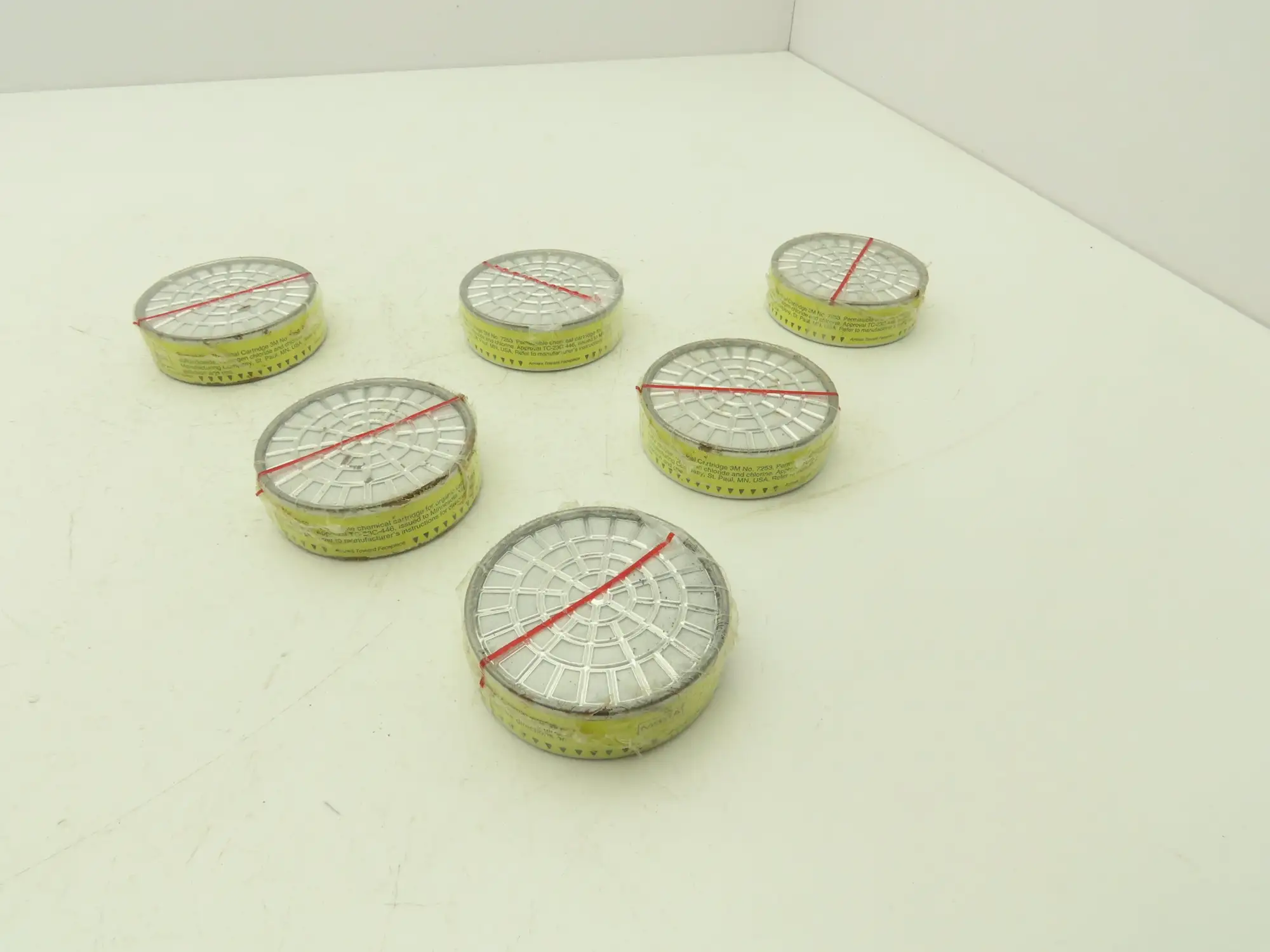 3M 7253 Respirator Cartridge Filter Organic Vapor/Acid Gas  Lot of 6