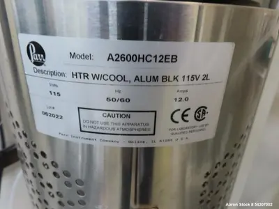 Used Parr Model 4526 Bench Top Reactor 2L 1900 PSI with 4848 Controller