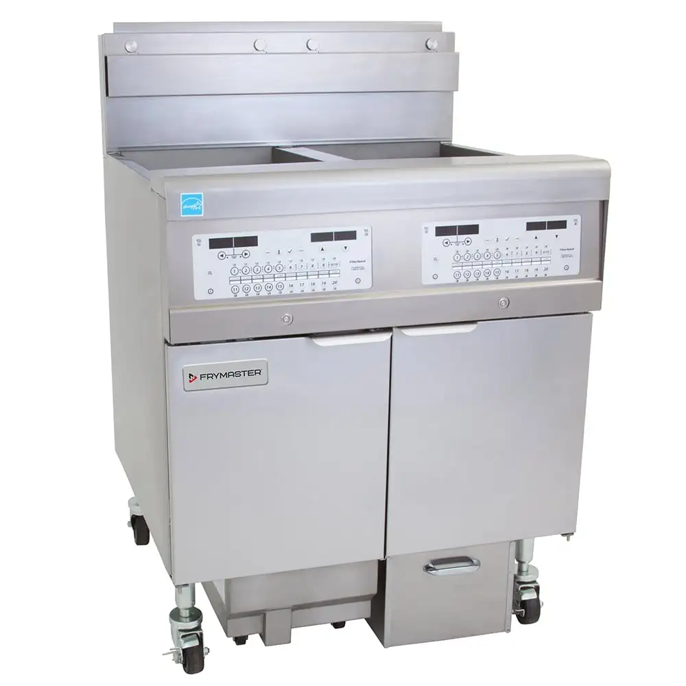 Frymaster 2FQG30U Gas Fryer - (2) 30 Lb Vats, Floor Model, Natural Gas