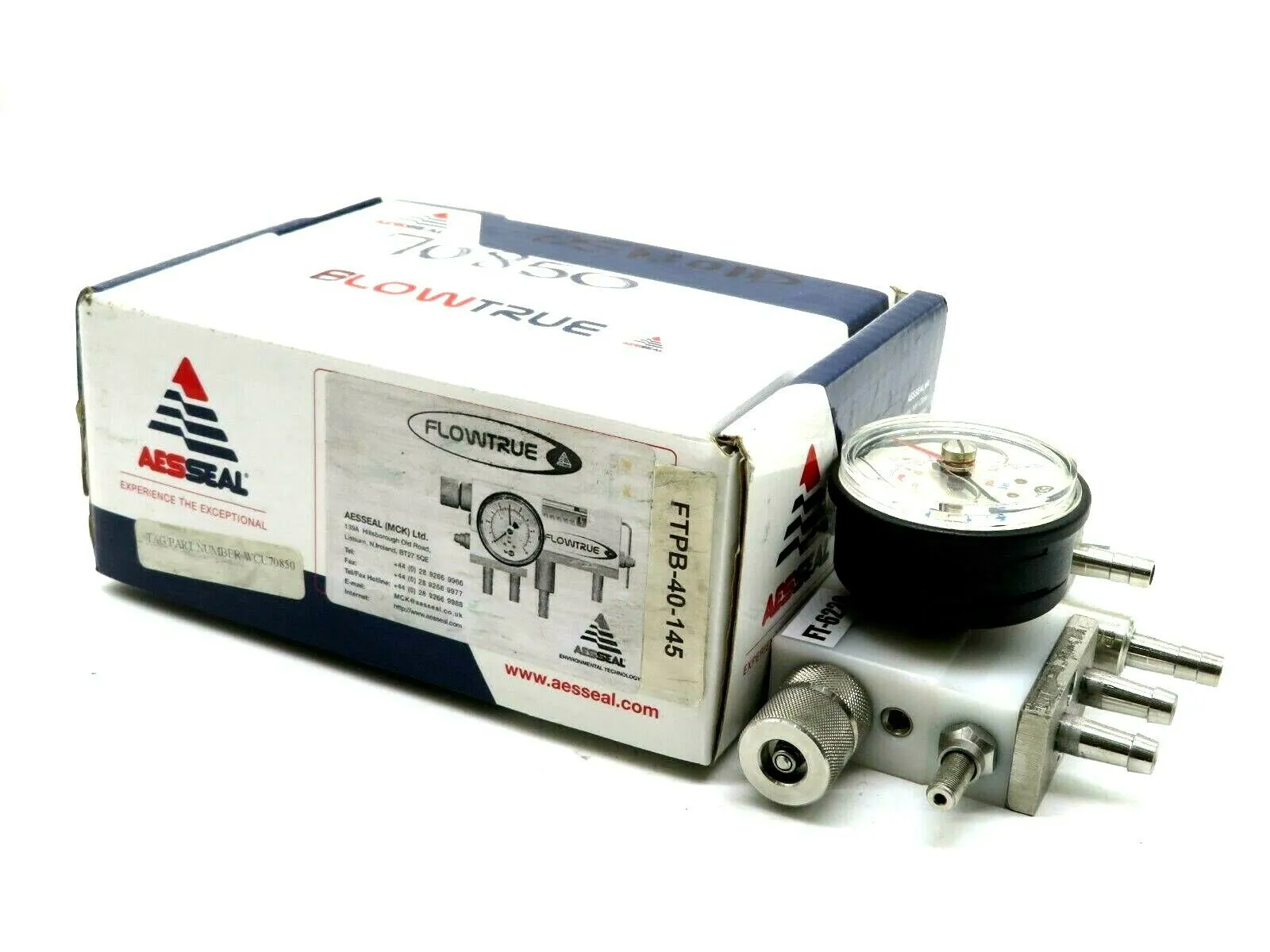 NEW AESSEAL FTPB-40-145 FLOWTRUE FLOWMETER FTPB40145