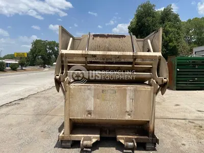 USED 2012 JV MANUFACTURING SCR-T2-34 SELF CONTAINED COMPACTOR WITH REAR CART TIPPER
