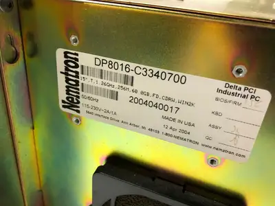 USED NEMATRON INDUSTRIAL PC COMPUTER CONTROL