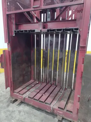 30" x 60" PTR PHILADEPHIA TRAMRAIL MODEL #2300HD VERTICAL HYRAULIC CARDBOARD BALER COMPACTOR: STOCK #23413