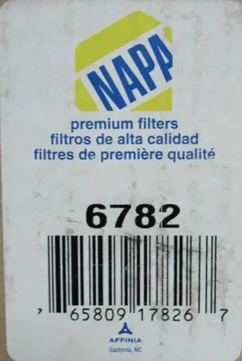 NEW NAPA 6782 AIR FILTER 546782