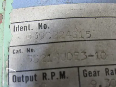 Westinghouse 639C224G15 Type G Moduline Speed Reducer 9.30:1 Ratio 190 RPM
