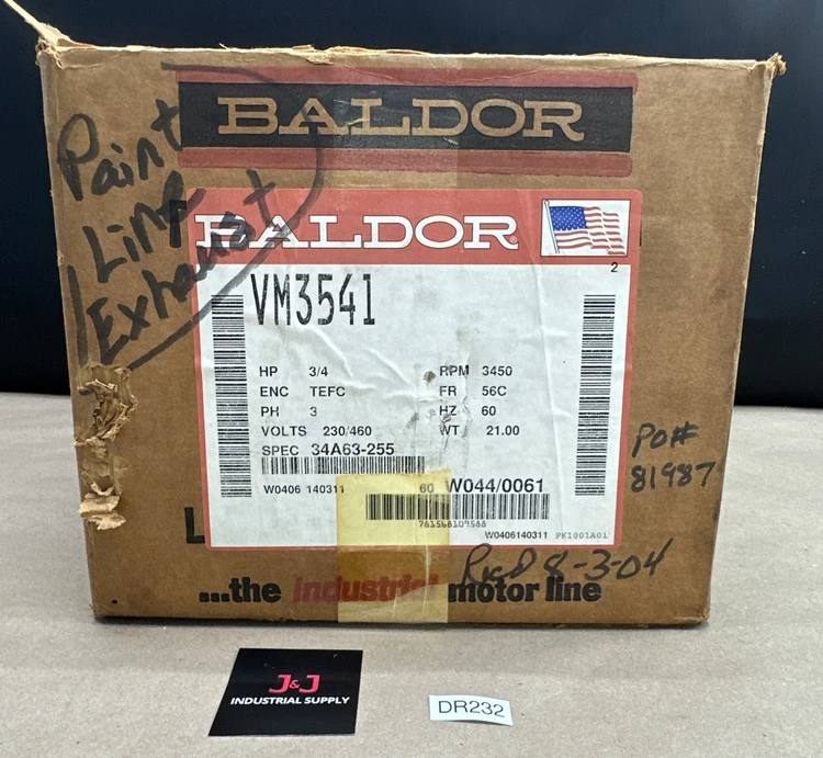 New | in-Stock Baldor VM3541 A.C. Motors Indiana US | J&J Industrial Supply #1542794