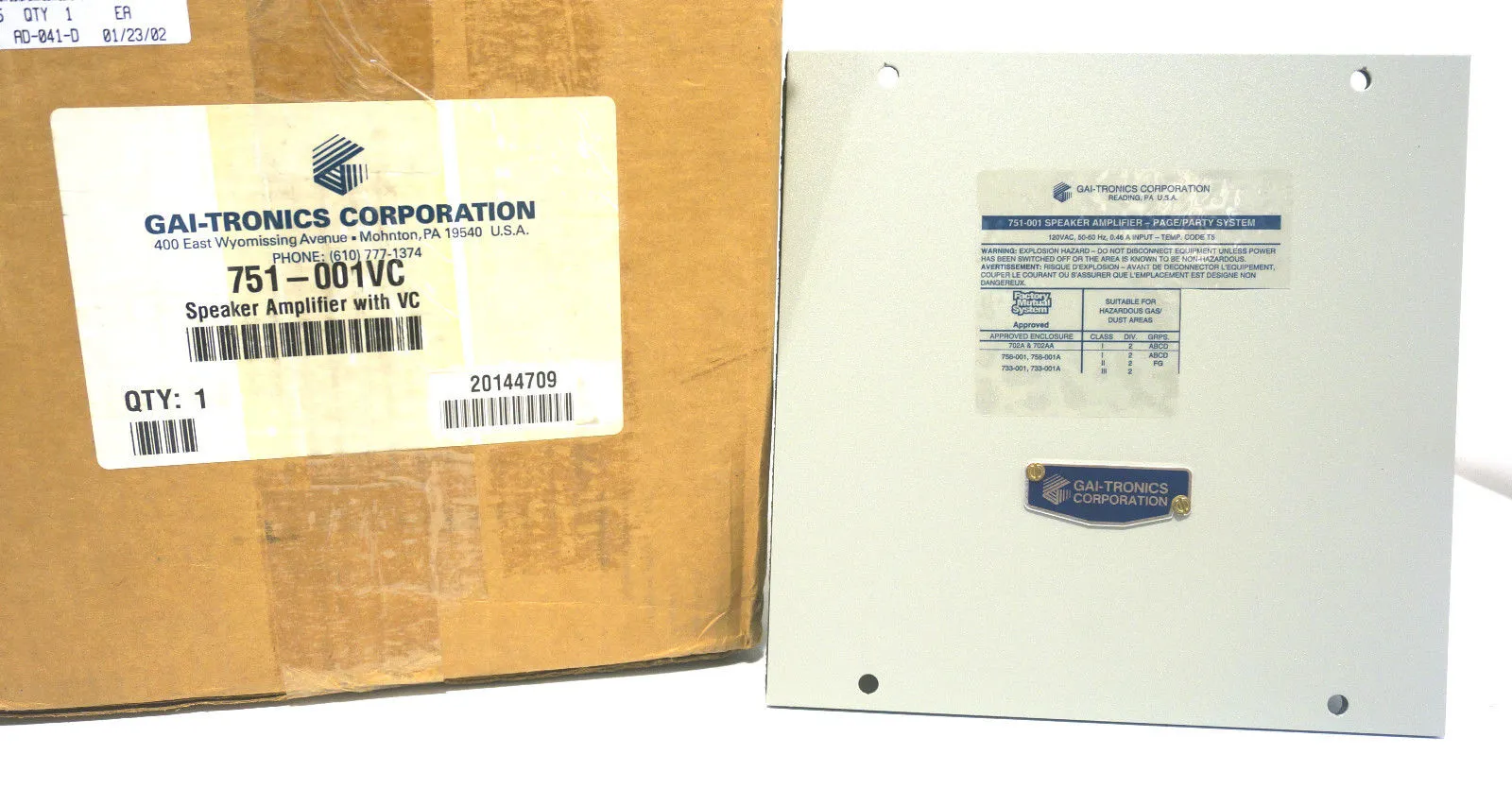 NEW GAI-TRONICS 751-001VC SPEAKER AMPLIFIER 751001VC