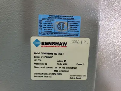 Used BENSHAW CFMVRSM18-350-4160-1 Switchgears British Columbia CA | Lenmark #240097