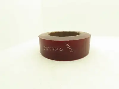 13"x 4-1/2"x 8" Press-On Forklift Tire Polyurethane Smooth Red Square Edge