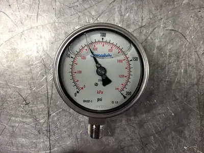 0 to 200PSI Pressure Gauge
