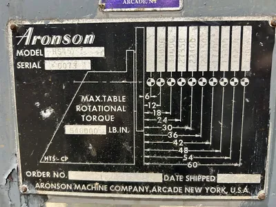 Used ARONSON HS45 Welding Positioners Quebec CA | MACHINERY INC. #789061