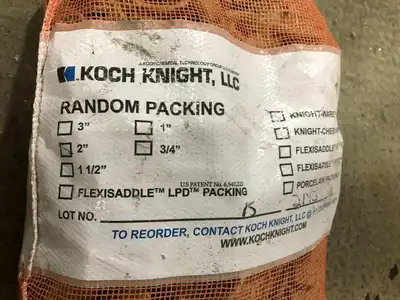 Koch Knight Flexisaddle Thermal Oxidizer 2″ Ceramic Heat Transfer Packing/Media