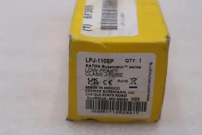 Bussmann LPJ-100SP Low-Peak Fuse 100 Amp Class J - STOCK GF543A