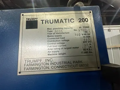 USED TRUMPF TRUMATIC 200