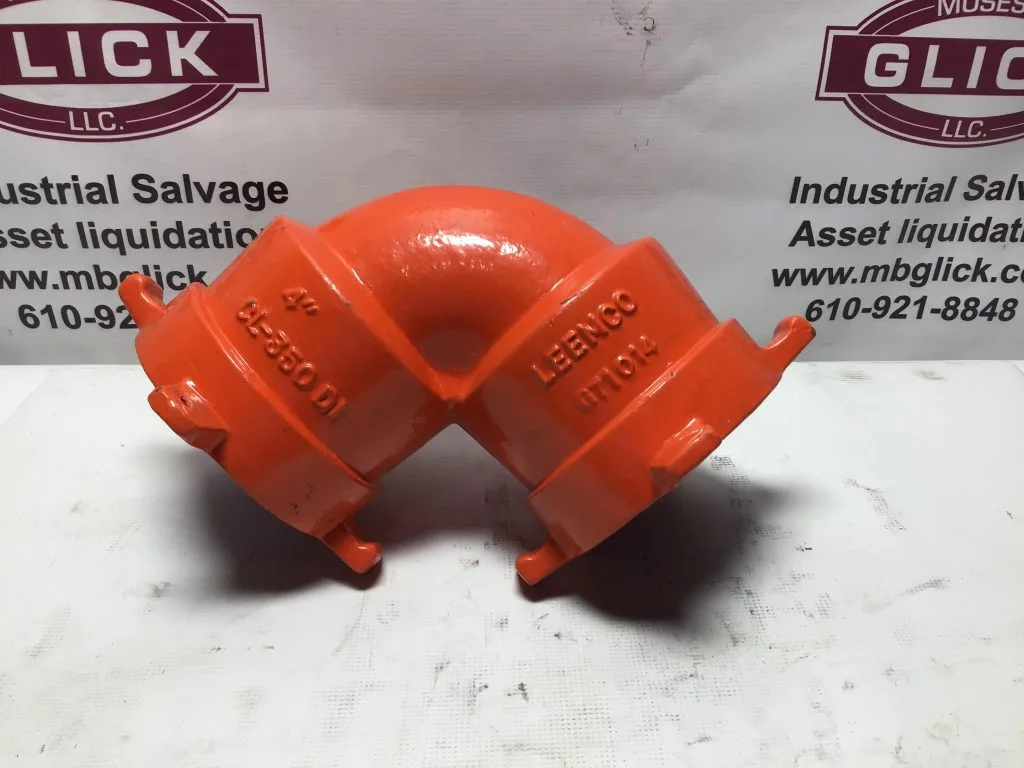 Leemco SBD-490B 4″ elbow ductile Iron pipe elbow DPS (C900) 90 deg 80-100 deflection