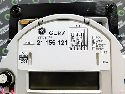 General Electric 21 155 121 Vector Electricity Meter 4W CL20 FM9Z Kt 1.8 Used