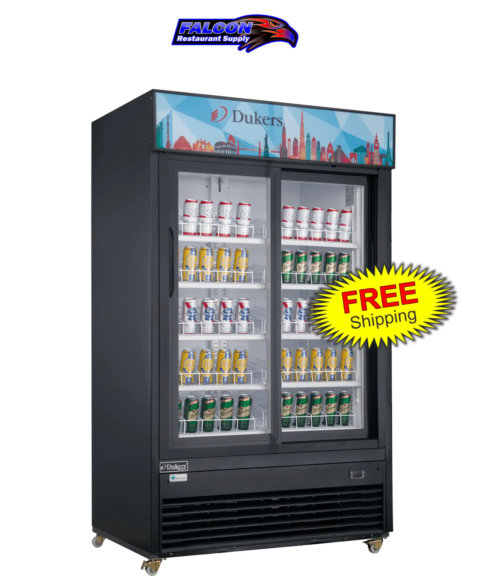 New | in-Stock Dukers _UNKNOWN_ Display Refrigerators Illinois US | Falcon Restaurant Supply #1376865