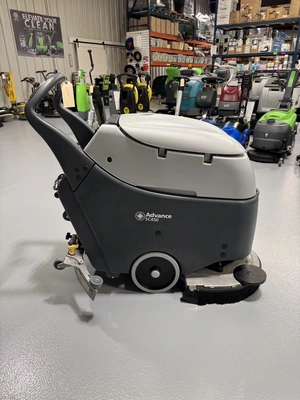 Advance SC450 Walk-Behind Floor Scrubber Factory Demo