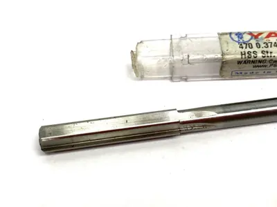 USED YANKEE STRAIGHT FLUTE D/P REAMER HSS 0.3745 DIA