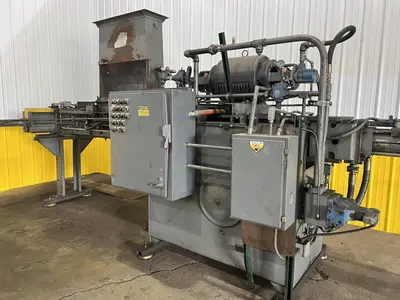 12" X 12" LOGEMAN MODEL 1212 HYDRAULIC SCRAP BALER COMPRESSOR