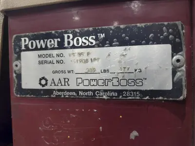 POWERBOSS MODEL #WS35E WALK BEHIND ELECTRIC SWEEPER: STOCK #21655