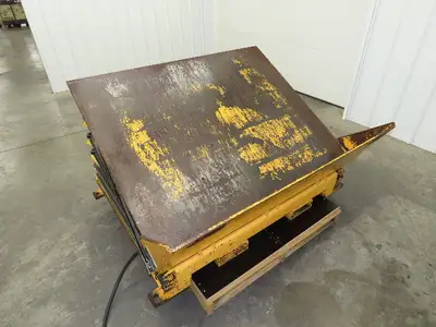Econo Lift Pneumatic Tilt Table Tote Tipper 8000lbs 30° Degree 55 x 44" Top