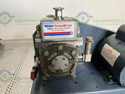 USED WELCH CHEMSTAR 1400N ROTARY VANE OIL BELT VACUUM PUMP W/ WESTINGHOUSE AC MOTOR