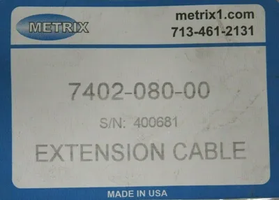 NEW METRIX 7402-080-00 EXTENSION CABLE MX21747-080-00 740208000