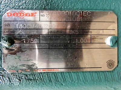 Dodge Gear Reducer size 180CM40J240 , Unused Spare Store Room