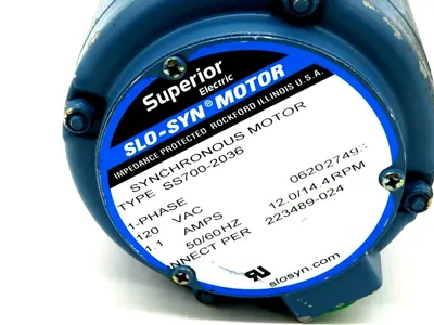 NEW SUPERIOR ELEC. SS700-2036 SYNCHRONOUS MOTOR 120V 1.1AMP 50/60HZ SS7002036