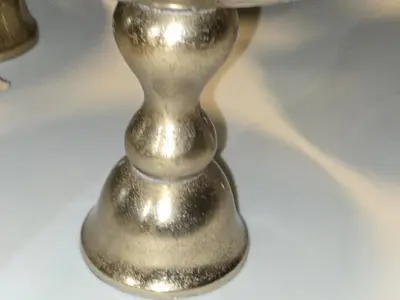 Metal Pedestal Bowl / Compote Bowl / Vase 12" x 12"