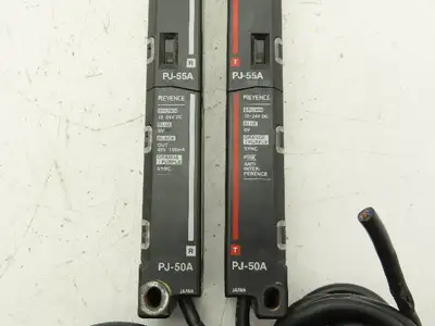 Keyence PJ-55A PJ-50A Light Curtain Sensor Transmitter And Receiver Set 12-24VDC