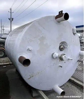 Used DCI 316L Stainless Steel Jacketed Tank 8,500 Liter Vertical Vessel