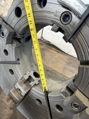 36" 4-JAW (12" THRU HOLE) HOLLOW SPINDLE LATHE CHUCK. STOCK # 1099825