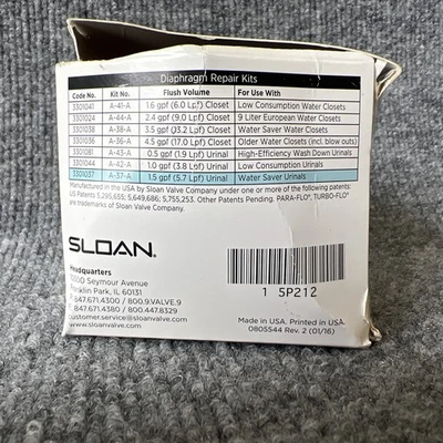 New | in-Stock Sloan P-37-A Valves/Fittings California US | Davliegogo LLC #1724397