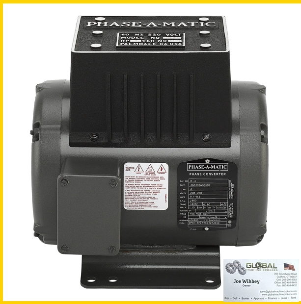 Phase-A-Matic R-1 220V 1HP Rotary Converter- NEW