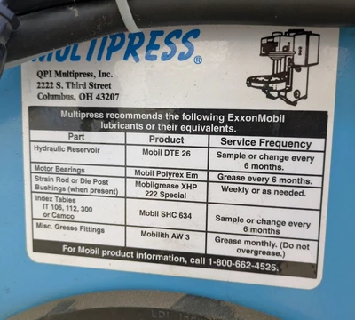 USED 2015 MULTIPRESS MULTIPRESS M5P-12 PRESS