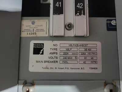 Used FEDERAL PIONEER NBLP42B-4ABCST Switchgears British Columbia CA | Lenmark #913770