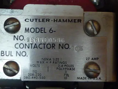 USED CUTLER HAMMER 9586ED58G