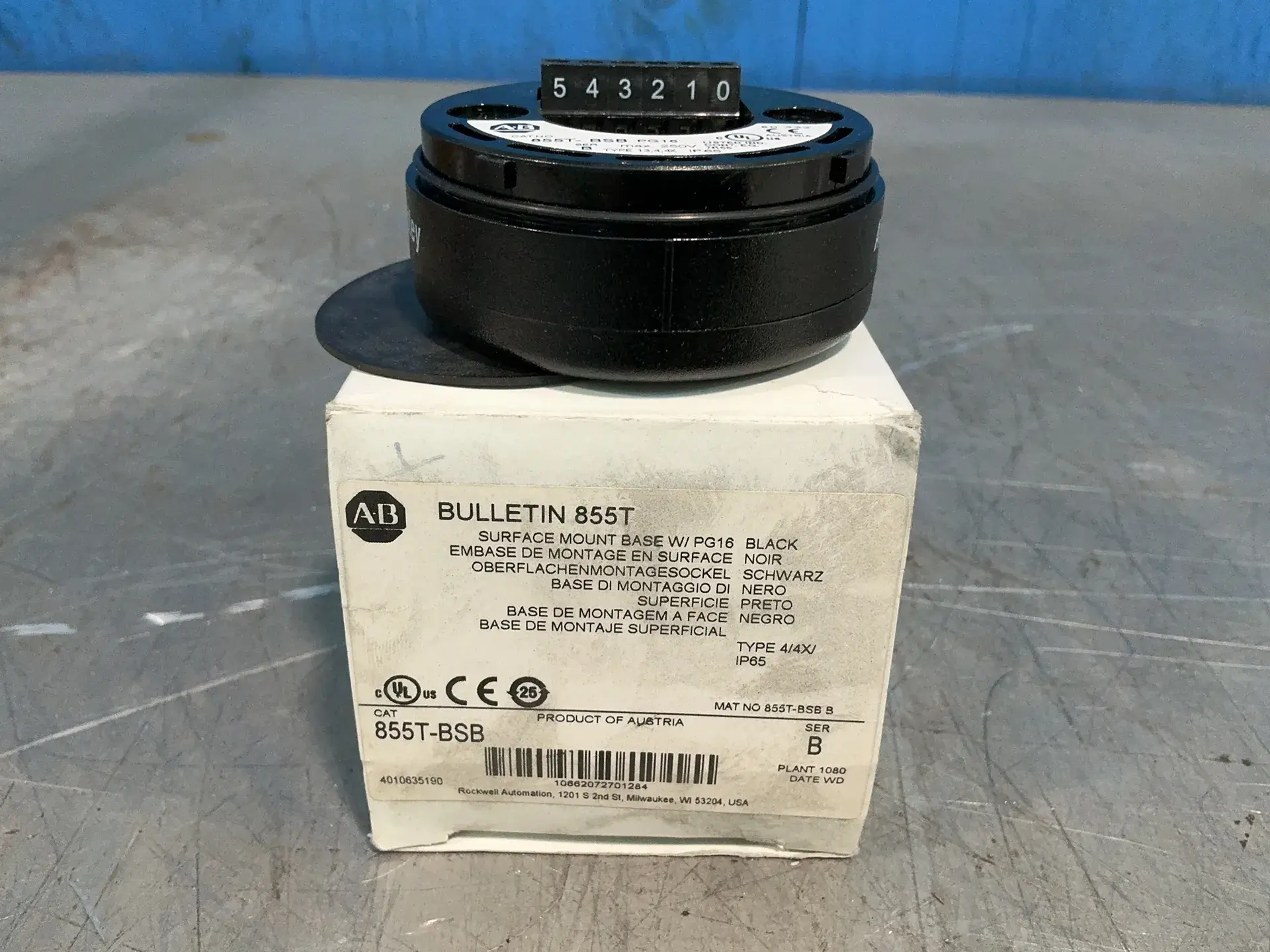 Used ALLENBRADLEY 855TBSB Electrical Controls Ohio US | HGR 24 #1545344