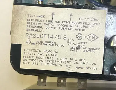 USED HONEYWELL RA890F-1478
