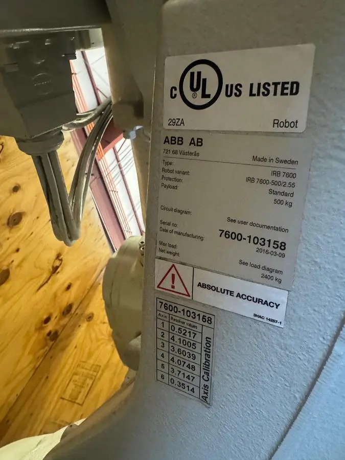 Used 2016 ABB IRB 7600 500/2.55 Robots Michigan US | Aucto #1332165